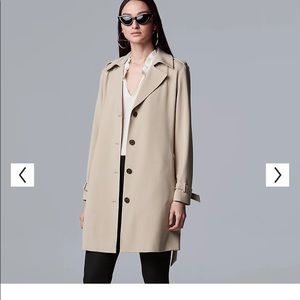 BRAND NEW Women's Simply Vera Vera Wang Sharkbite Trench Coat